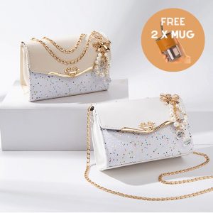 (Buy 1 Bag, Free 2 Mugs) Celestial Sparkle Clutch Series