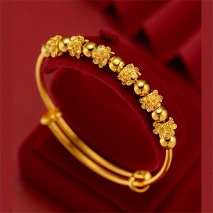 Golden Blossom Bangle