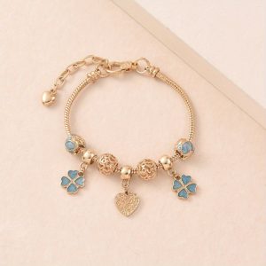 Golden Bloom Charm Bracelet
